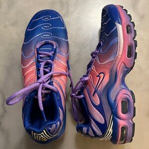 Nike Tn Air Vibrant Blue and Soft Pink Athletic Shoes Sneakers